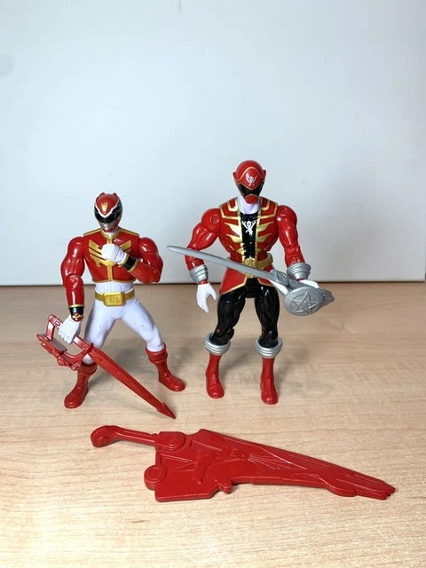 POWER RANGERS SUPER Megaforce Armoured Red Ranger Figure + Extra Red ...