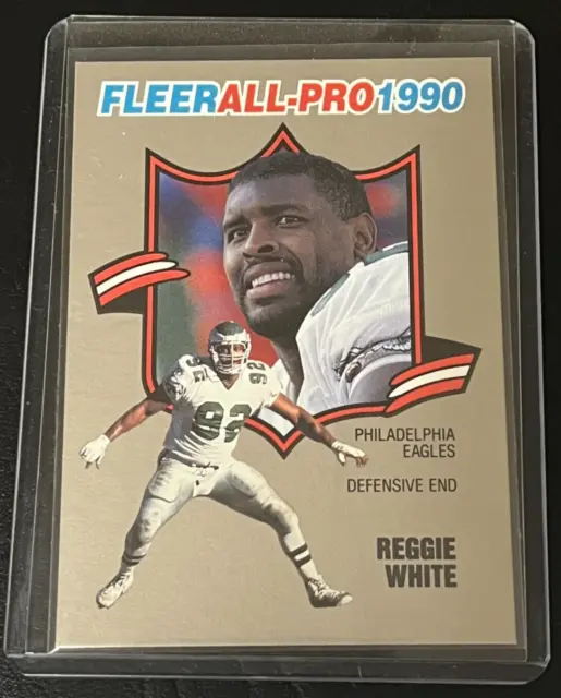 Reggie White 1990 Fleer Football All-Pro Insert Card #16 Eagles Hof