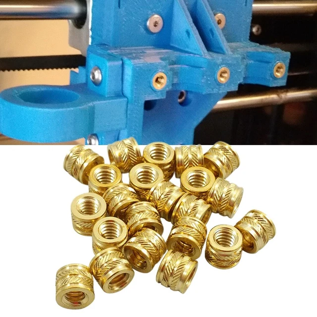 20 pz inserti filettati in ottone progettati con precisione per stampa 3D in plastica