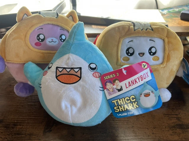 LankyBox Peluche Serie 2 - Squalo Thicc - 20 Cm - Ufficiale, Per Bambini 6+