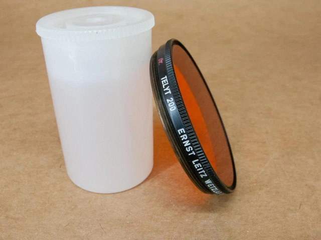 Leitz Leica POOKZ / 13310 9cm Thambar / 20cm Telyt Naranja Filtro E48