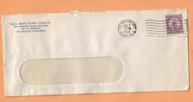 Craig Movie Supply Company 1932 Los Angeles Ca Vintage Advertising Cover