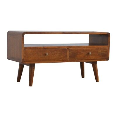 Mid Century Modern Dark Wood TV Cabinet Media Unit - Free Delivery - Assembled 3