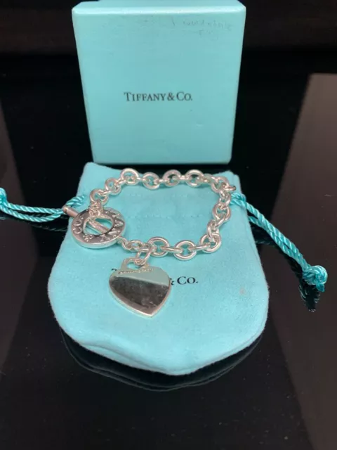 Tiffany & Co. Heart Tag Toggle Silver Bracelet