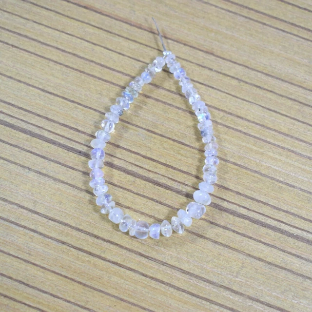 Perles de pierres précieuses en vrac en forme de rondelle lisse en pierre... 3