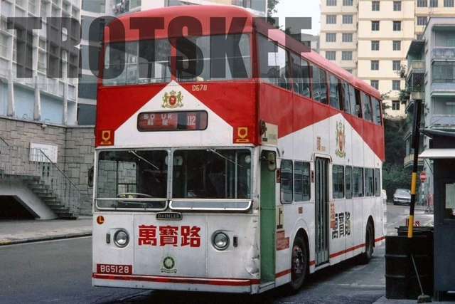 35MM SLIDE HONG KONG KMB Kowloon Motor Bus Daimler Fleetline D670 ...