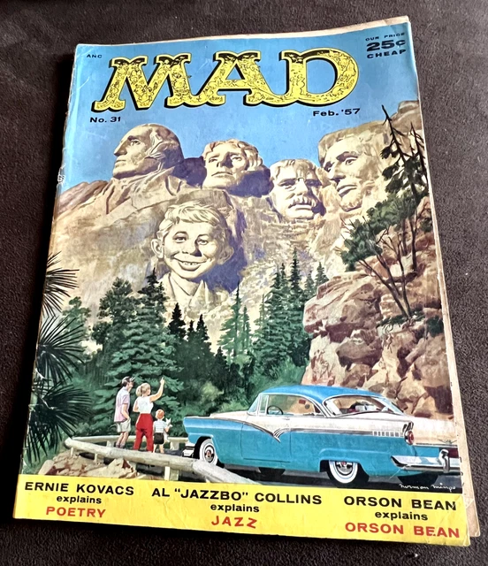 Issue No.31 February 1957  vintage comic Mad Magazine Birthday gift Mt  rushmore