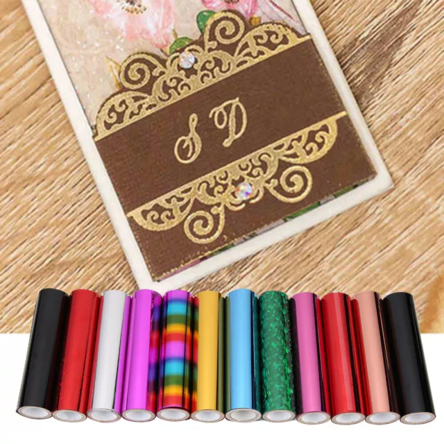 Heat Activated Glimmer Hot Foil Paper Transfer Sheets Scrapbooking Cards Crafts