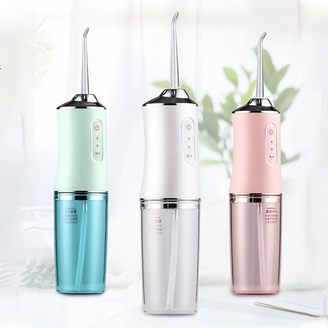 220ML Hilo dental 3 Modos 4 Boquillas Cable USB Sin Agua Flosser Riego Oral