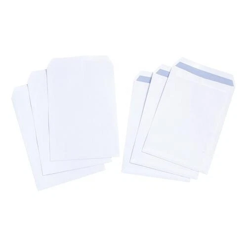 Buste 5 stelle sigillo pressa tascabile 90 ggm bianco C4 [confezione da 250]