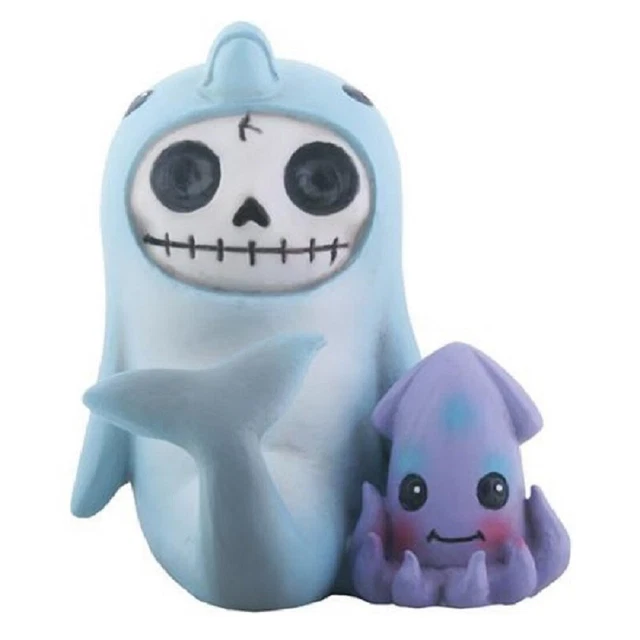 Furrybones Sonar Skeleton in Dolphin Costume with Squid Halloween Figurine