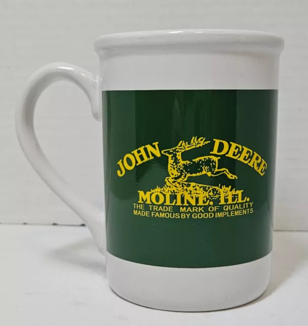 Gibson Green & White John Deere Coffee Mug Official Licensed Logo Moline, IL