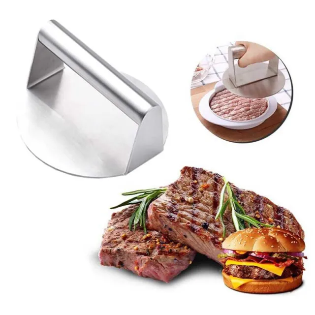 Hamburger Press 304 Stainless Steel Non-Stick Meat Beef Grill Burger Press
