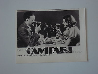 advertising Pubblicità 1946 BITTER CAMPARI