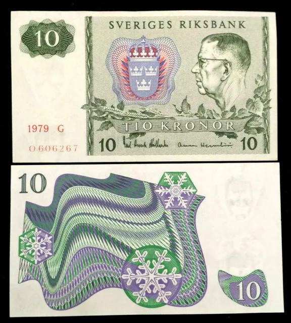 Sweden 10 Kronor 1988 Banknote World Paper Money UNC Currency Bill Note