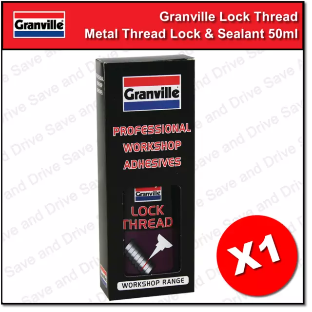 Granville Universal Thread Lock Lockthread Medium Strength Bond & Sealer 50ml