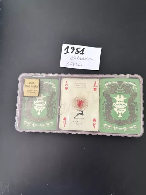 Carte da gioco  da CANASTA Modiano  1951  Lire Duecento CARPANO