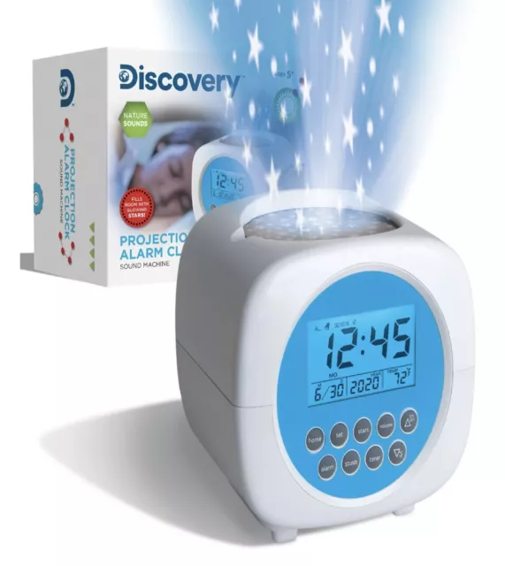 Projection alarm clock Sound Machine /6 Nature Sounds /Projects Changing Starts