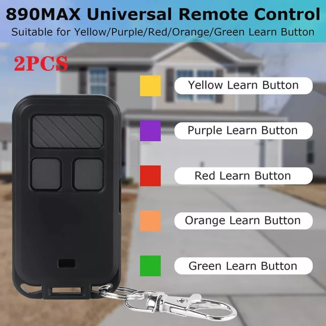 2 PCS LiftMaster Garage Door Opener Mini Remote Control For 890max Keychain