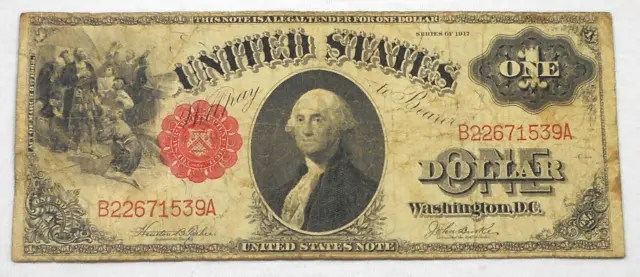 1917 $1 Legal Tender United States Large Size Note