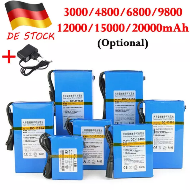 12V MAX 24W 3000mAh ~ 20000mAh Tragbare Wiederaufladbare Lithium-Batterien Akku