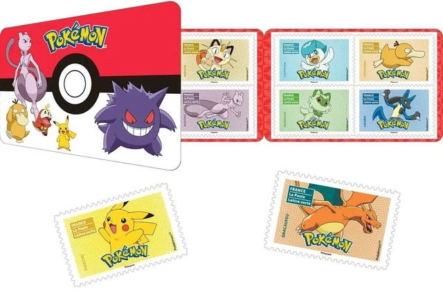 CARNET DE 12 timbres France Lettre Verte 20 gr Pokémon. EUR 7,00