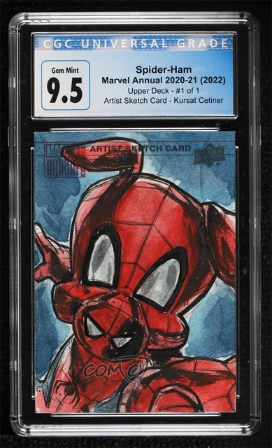 2020 Upper Deck Marvel Annual Sketch Cards 1/1 Kursat Cetiner CGC 9.5 Auto 0o04