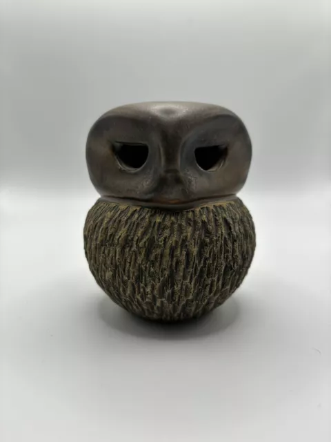 Scandinavian Göran Loneberg Ceramic Simlangsdalen Pottery Owl Figurine Sweden