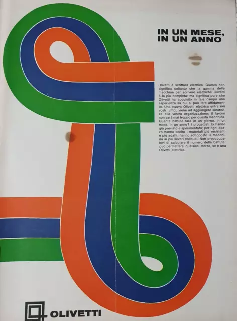 Olivetti Ivrea Macchine Scrivere / Advert Pubblicita' D'epoca Advertis Adv-Motor