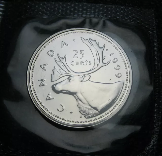 Canada 1999 25-cent Caribou NBU (Proof-Like) Sealed in original cellophane