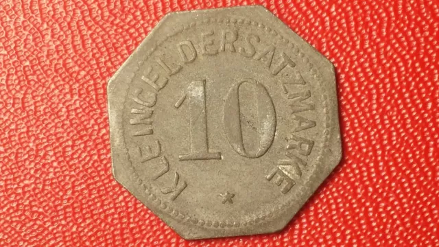 10 Pfennig Allemagne 1917 Stadt Mainz Kriegsgeld