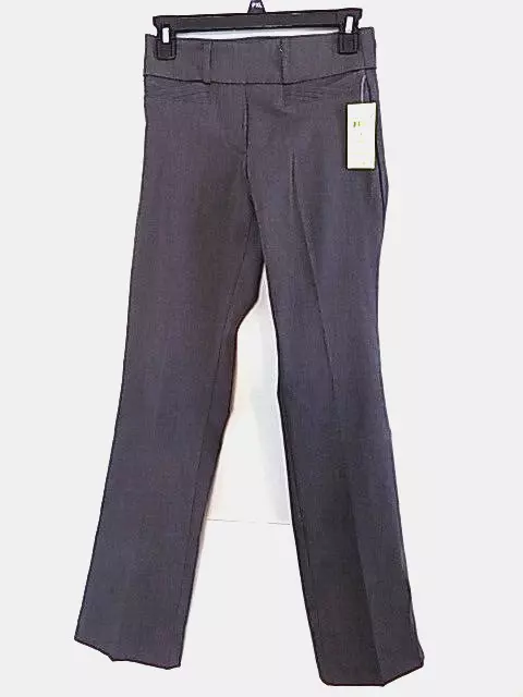 NEW Leveret Women's Pull-on Comfort boot Cut Pants Size 4 Dark Gray FAUX pockets