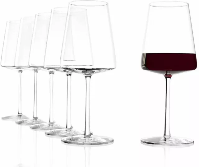 Set di 6 calici da vino rosso Power 520 ml, in cristallo senza piombo