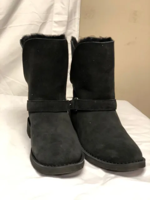 UGG Syden Womens Black Round Toe Mid-Calf Pull On Snow Boots Size 10.5 1120702