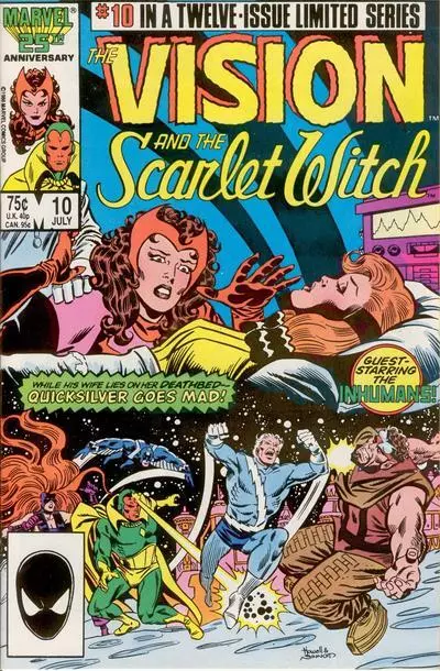 VISION AND THE SCARLET WITCH (Vol. 2) #10 F, Direct Marvel 1986 Stock Image