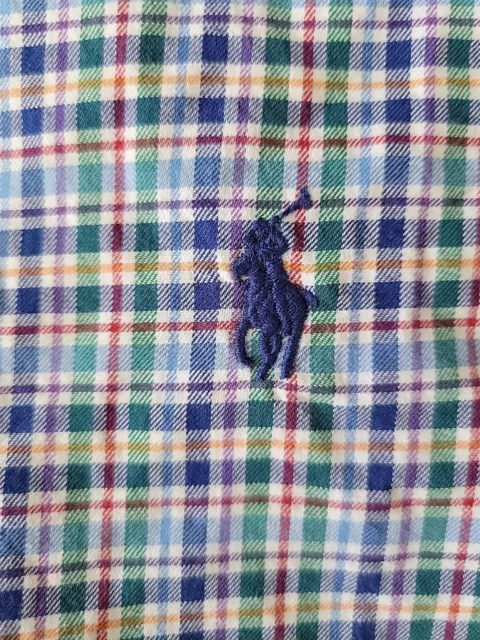 Ralph Lauren Men's Long Sleeve Button Down Plaid Shirt XL/TG Slim Fit