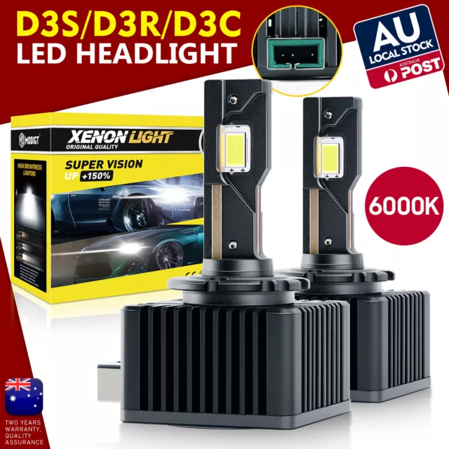 2x D3S/D3R/D3C LED Headlight- Globes Lamp DRL Bulbs High/Low Beam CANbus 6000K