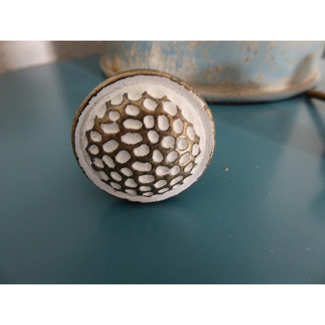 Vintage Drawer Pull Bronze Hammered Metal Handle Cabinet Dresser Door Knob