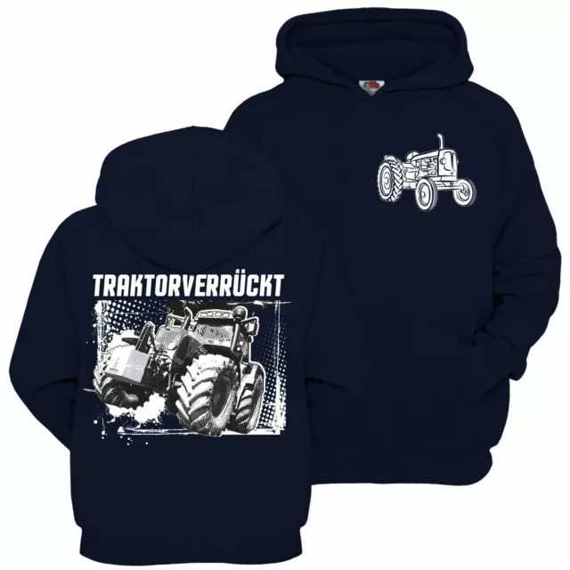 Kinder Kapuzenpullover Traktorverrückt Landwirtschaft 110 - 164 Jungen Hoodie