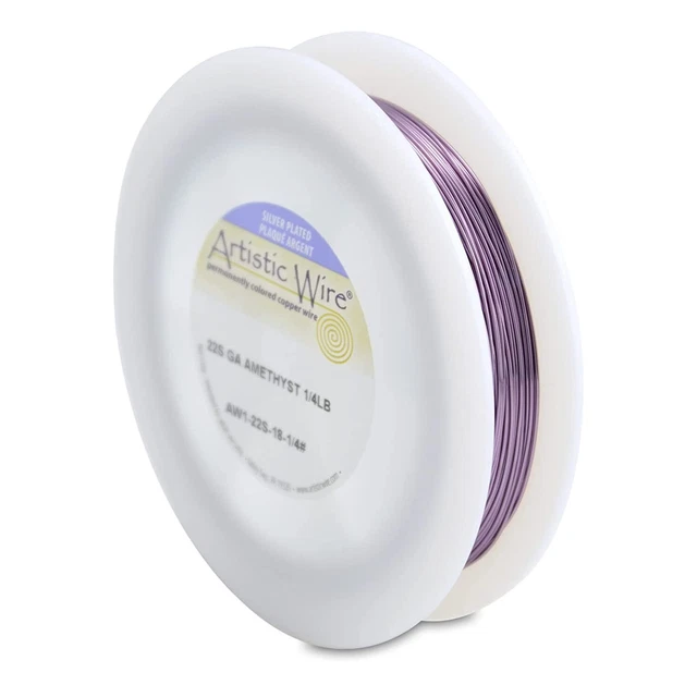 Artistic Wire 64 mm Silver Plated Tarnish Resistant Colored Copper Craft Wire, 2