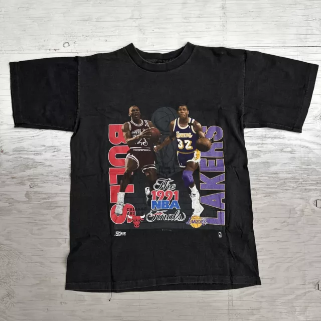 Vintage Salem 1991 NBA Finals Bulls Vs Lakers Shirt Size Large Jordan Vs Magic