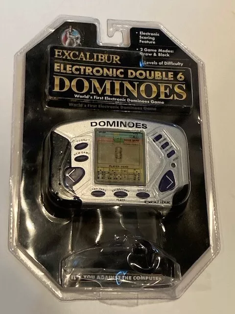 Micro Gear Electronic Double 6 Dominoes Handheld Game 2003 NEW SEALED Vintage