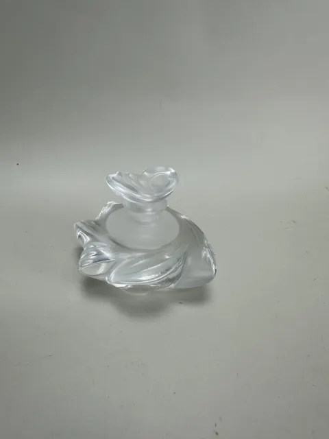 Lalique Crystal Perfume Bottle Samoa 3” Swirl Pattern