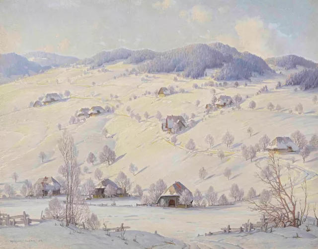 Karl Hauptmann - Wintertag im Schwarzwald, 1934, 72 x 91,5 cm