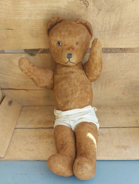OURS ANCIEN , Rembourrage paille, vers 1930, Teddy Bear 55 cm Steiff , Martin? EUR 35,00 - FR