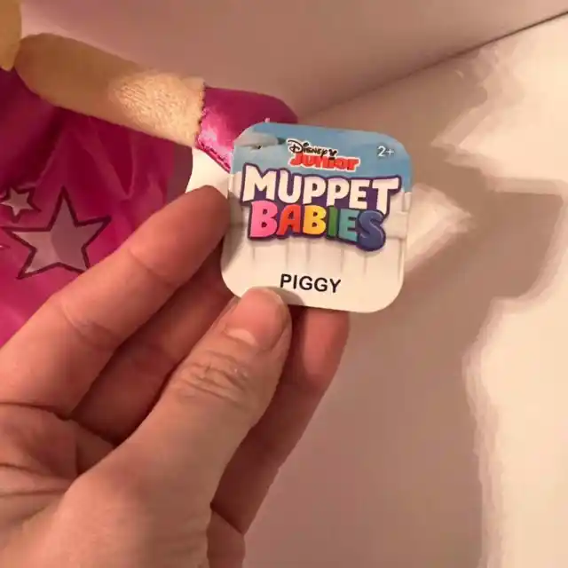 Disney Junior Muppet Babies Miss Piggy Plush 8” Stuffed Animal Toy Pink Dress 4