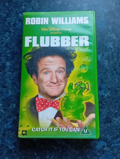 WALT DISNEY FLUBBER (VHS, 1998) Video Cassette Tape Robin Williams Cert ...