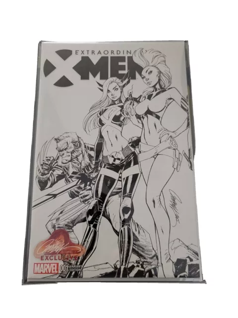 EXTRAORDINARY X-MEN 1 j scott campbell exclusive variant 2015 B&W NM+
