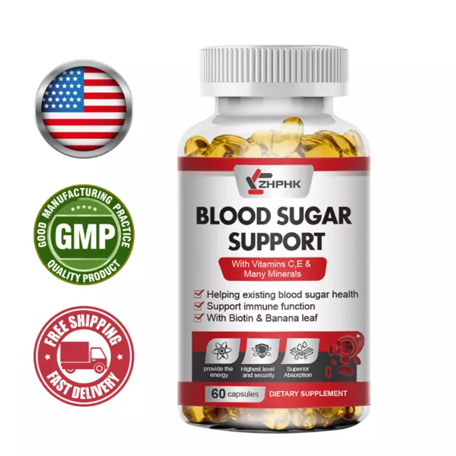 Blood Balance - Blood Sugar Support & Blood Pressure Supplement - 60 Capsules