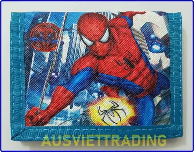 new Spiderman boys kids Wallet tri-fold coin purse